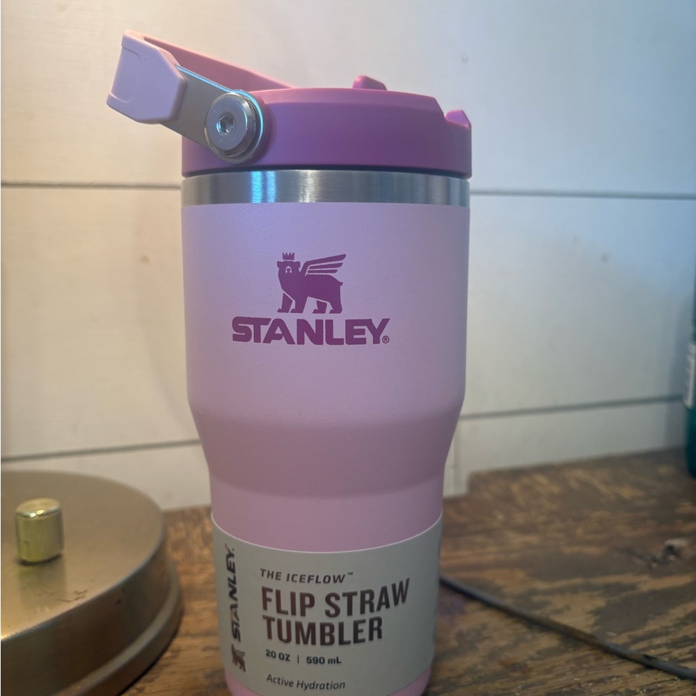 Stanley Pink IceFlow Tumbler with Flip Straw